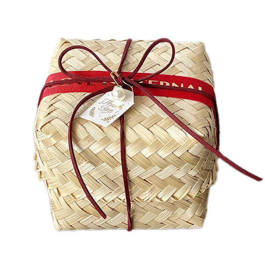 Gift Basket Bamboo Baskets Souvenir Box Souvenirs Braided Traditional Craft For Wedding Beautiful With Cover Handmade