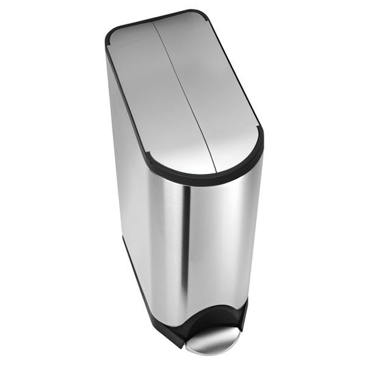 simplehuman 30L butterfly step can silver