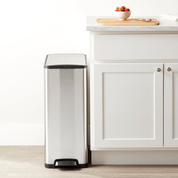 The Container Store 12 gal./45L Slim Step Trash Can