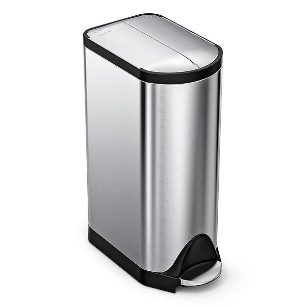 simplehuman 30L butterfly step can silver
