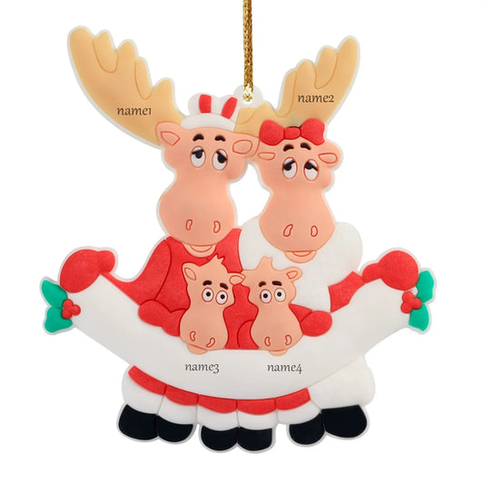 EUDIDV Holiday Hanging Decor Personalized Family Sleigh Christmas Tree Decoration Christmas Souvenirs Xmas Decorative Hangings