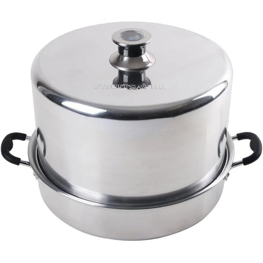 HTYSUPPLY VKP Brands Fruit Saver Steam Canner, 7 Quart Jar Capacity, Silver