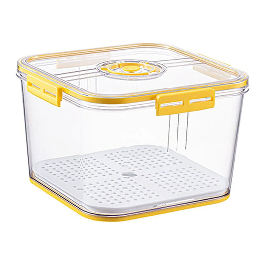 Linjieee Glass Airtight Containers Fresh Produce Vegetable Fruit Storage Containers With Time Recording Fridge Storage Container Container And Fridge Organizers