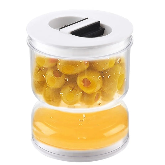 Pickle Jar Wet and dry Separation Jar For Pickle Olive Fuirt Vagetable Glasses Container Hourglass Jar